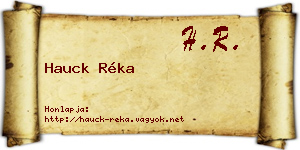 Hauck Réka névjegykártya