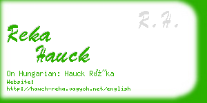 reka hauck business card